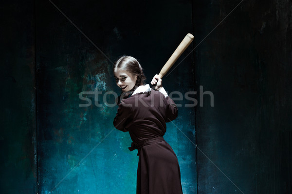 Portret młoda dziewczyna zabójca portret kobiety kobieta Zdjęcia stock © master1305