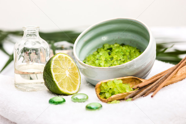 Spa setting with aroma oil, vintage style  Stock photo © master1305