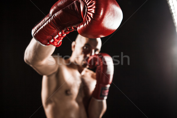 Genç kickboks siyah genç erkek atlet Stok fotoğraf © master1305