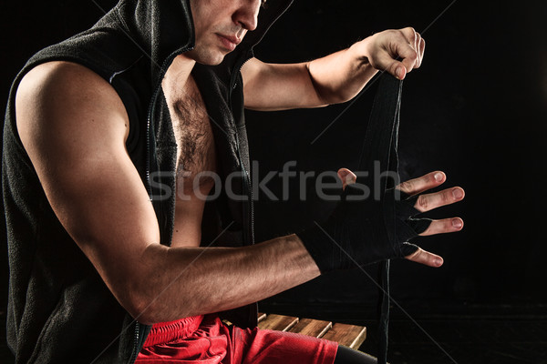 The hands of muscular man with bandage Stock photo © master1305