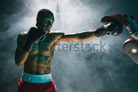 Foto stock: Sangriento · halloween · loco · asesino · carnicero · oscuro