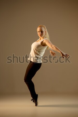 The women dancing hip hop choreography Stock photo © master1305