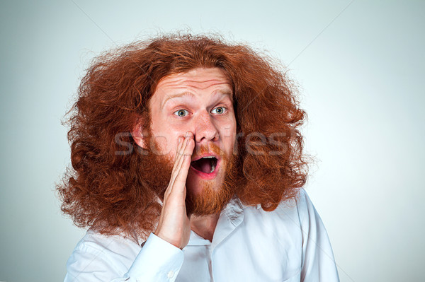 Long hair redhead screaming