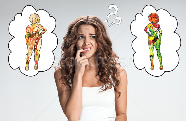 Stock photo: The collage about health, diet and food concept