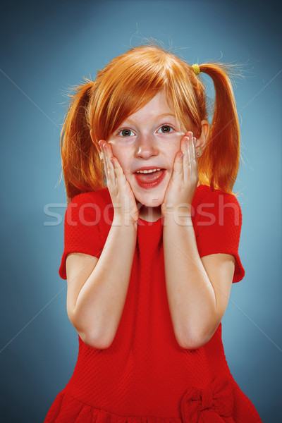 Beautiful portrait of a surprised little girl  Stock photo © master1305