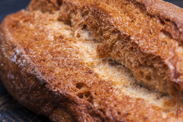 Rusztikus kenyér fa asztal sötét szeszélyes szabad Stock fotó © master1305