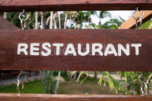 signboard on the beach at hotel, Koh Samui, Thailand Stock photo © master1305