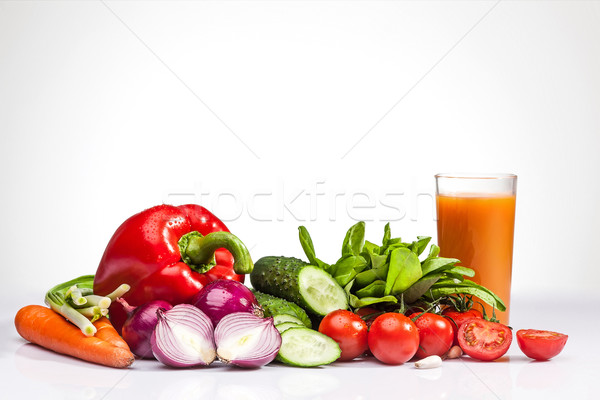 Stock photo: Vegetables on the white background