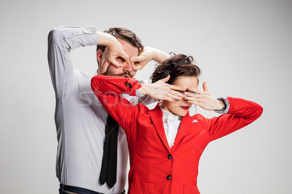 The business man and woman closing eyes Stock photo © master1305
