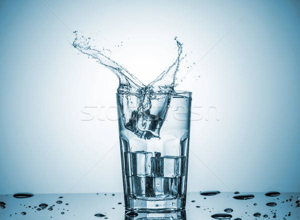 Сток-фото: воды · стекла · падение · синий