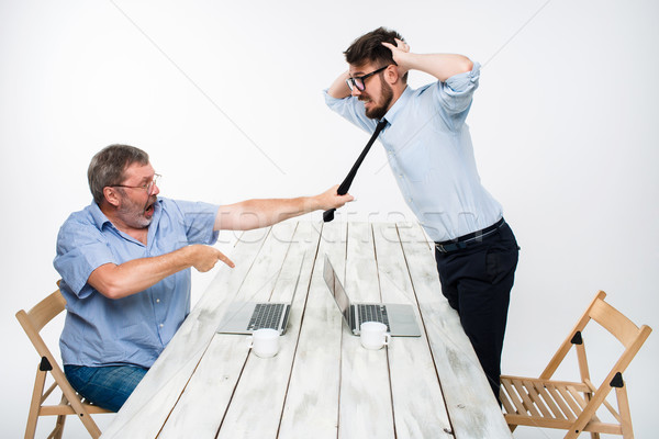 бизнеса конфликт двое мужчин отрицательность один Сток-фото © master1305