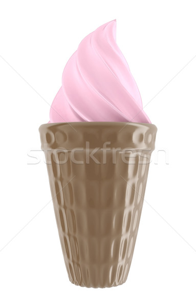 Foto stock: Sorvete · imagem · branco · comida · fundo · verão