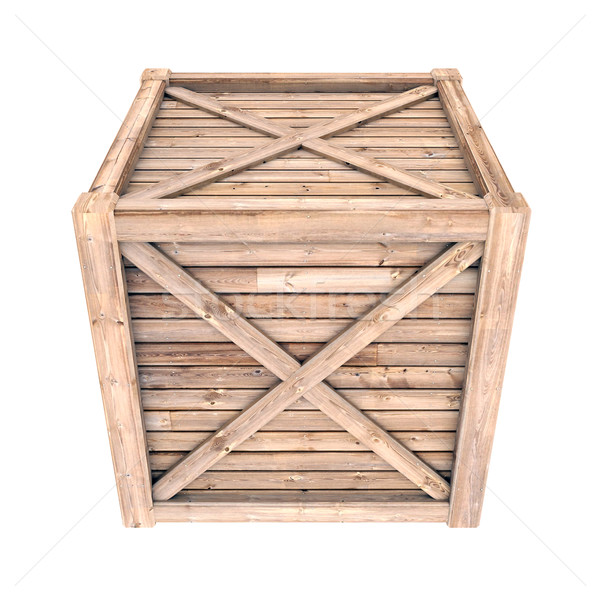 Stock photo: wooden container
