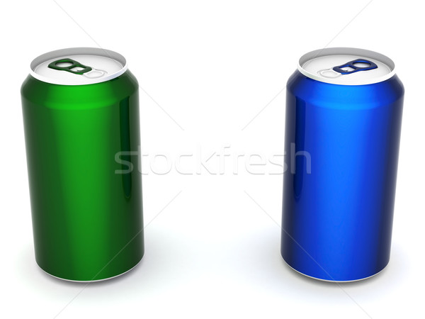 Aluminium kan afbeelding drinken ontwerp achtergrond Stockfoto © mastergarry