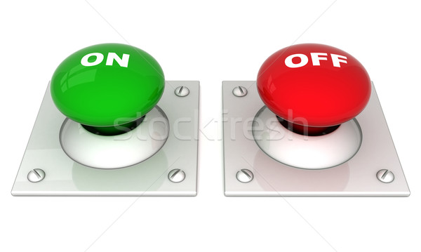 image the red button Stock photo © mastergarry