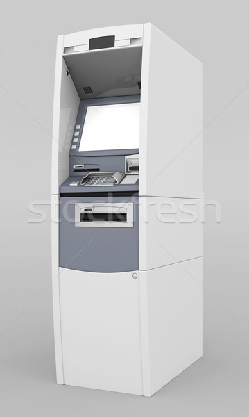 Kép új bankautomata szürke üzlet billentyűzet Stock fotó © mastergarry