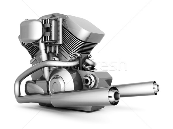 chromed motorcycle engine Stock photo © mastergarry