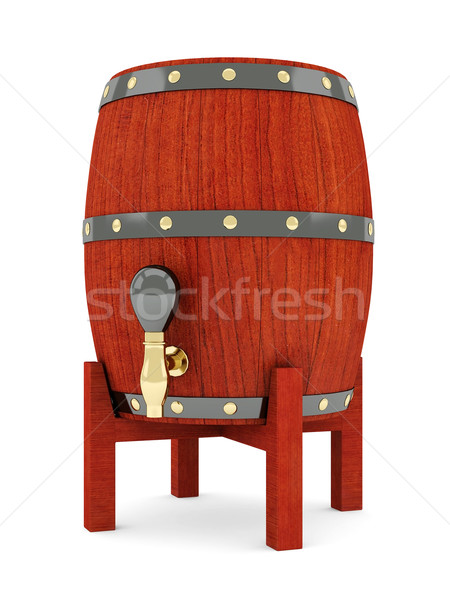 Wijn vat afbeelding oude hout drinken Stockfoto © mastergarry