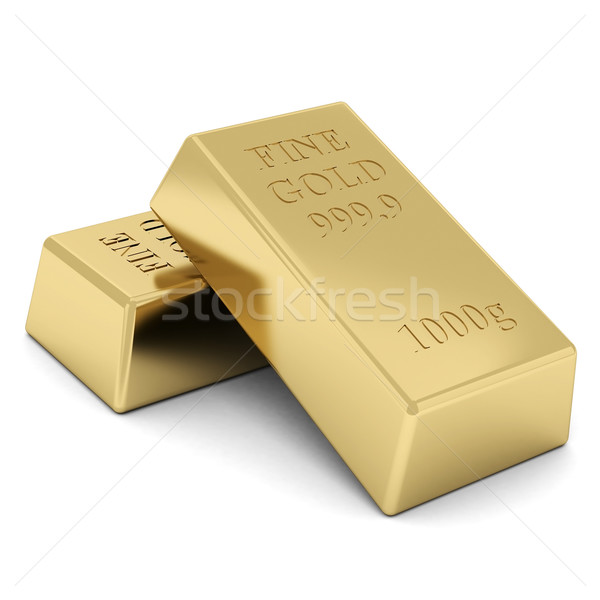 Aranyrúd fehér háttér pénzügy bank arany Stock fotó © mastergarry
