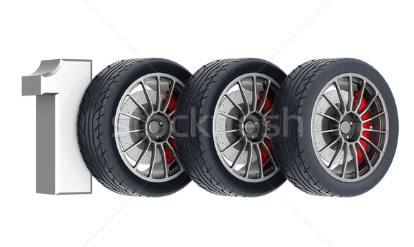 Black sport wheels Stock photo © mastergarry
