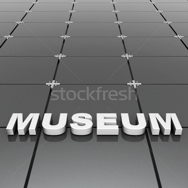 Belo assinar edifício apresentação windows museu Foto stock © mastergarry