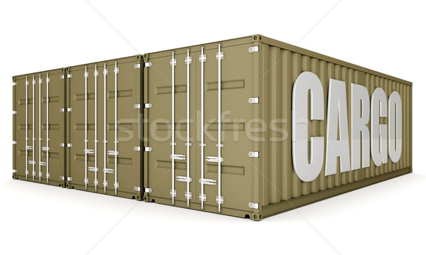 Nakliye konteyner görüntü beyaz iş kapı Stok fotoğraf © mastergarry