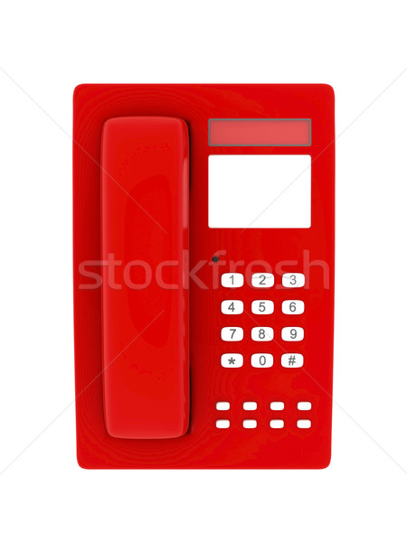 Rosso telefono immagine bella bianco ufficio Foto d'archivio © mastergarry