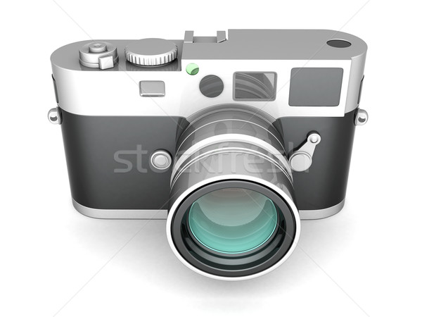 Vintage appareil photo numérique blanche Photo stock © mastergarry