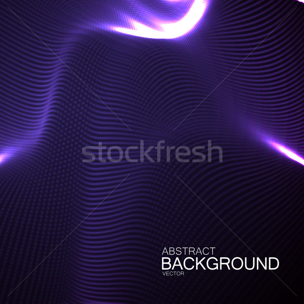 3D illuminated neon digital wave Stock photo © maximmmmum