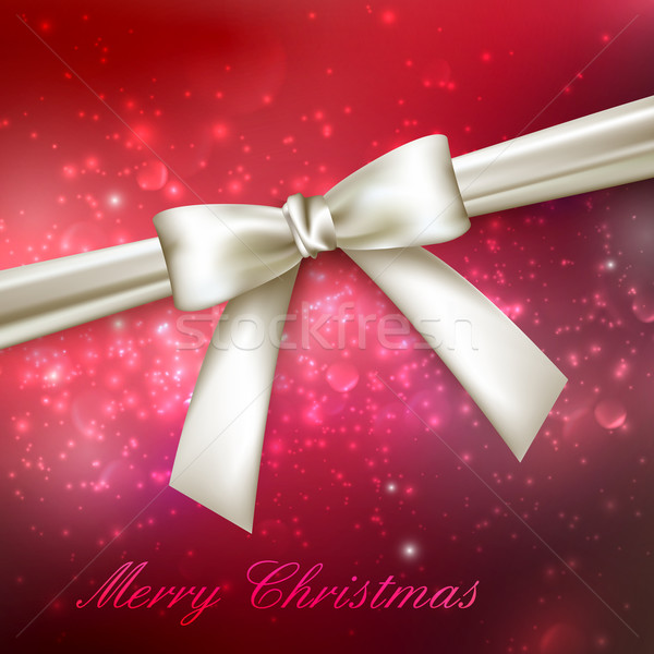 Merry Christmas. shiny red holiday background with lights, spark Stock photo © maximmmmum