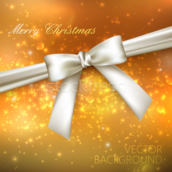 Merry Christmas. shiny golden holiday background with lights, sp Stock photo © maximmmmum