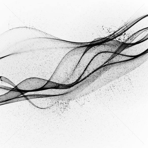 3D ink stylized digital wave Stock photo © maximmmmum