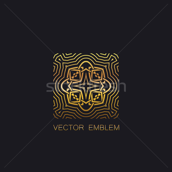 art-deco golden emblem Stock photo © maximmmmum