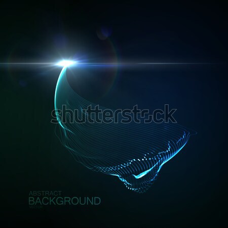 3D illuminated neon digital splash Stock photo © maximmmmum