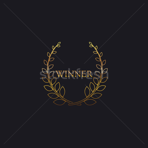 Golden Winner Award Sign Stock photo © maximmmmum