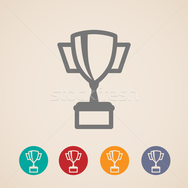 vector champions cup icons  Stock photo © maximmmmum