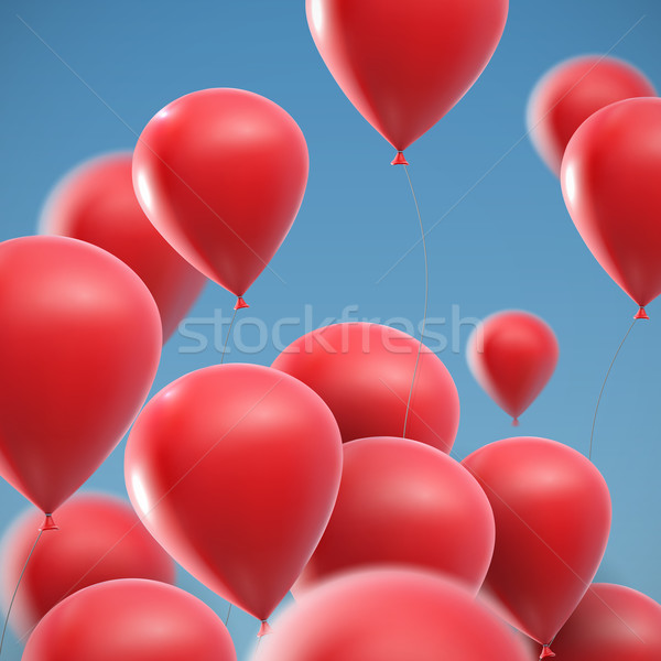 Stock foto: Illustration · unter · realistisch · glänzend · Ballons · Vektor