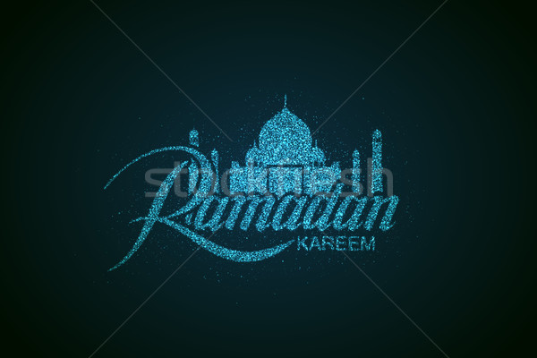 Stock fotó: Ramadán · vektor · ünnep · illusztráció · fényes · címke