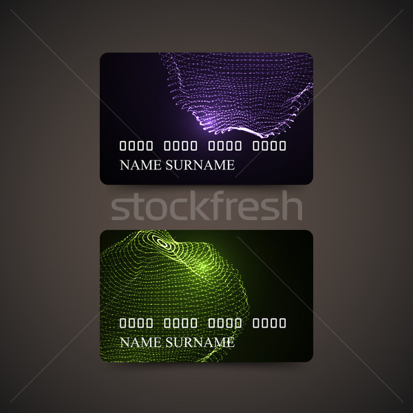 Hediye Kredi Karti Tasarim Sablonu Kredi Kartlari Soyut Dijital Vektor Ilustrasyonu C Maksim Harshchankou Maximmmmum 6521370 Stockfresh