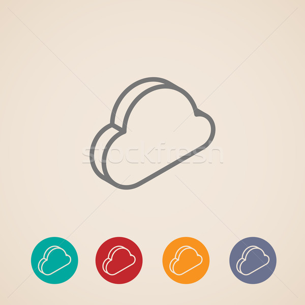 Foto stock: Nube · vector · iconos · Internet · tecnología