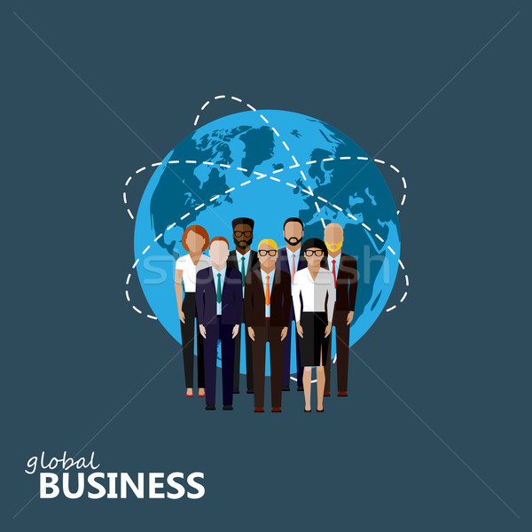 vector flat illustration of business or politics community.  Stock photo © maximmmmum