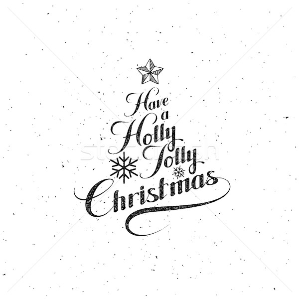 Holly Jolly Merry Christmas Stock photo © maximmmmum