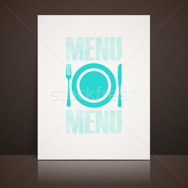Ristorante menu design piatto forcella coltello Foto d'archivio © maximmmmum