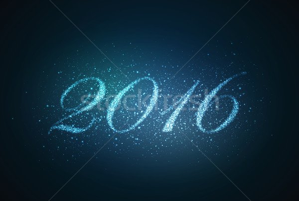 с Новым годом 2016 праздник вектора огня календаря Сток-фото © maximmmmum