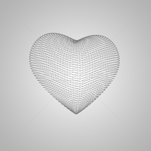 3D heart shape Stock photo © maximmmmum
