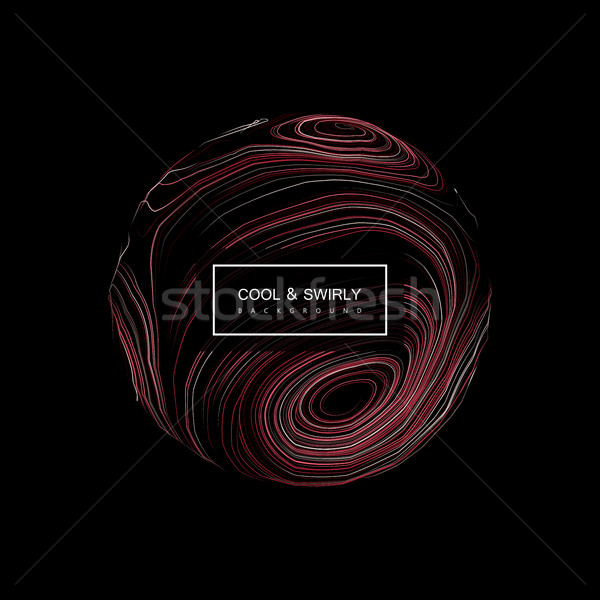 Abstract 3D curl sphere with swirled stripes. Stock photo © maximmmmum