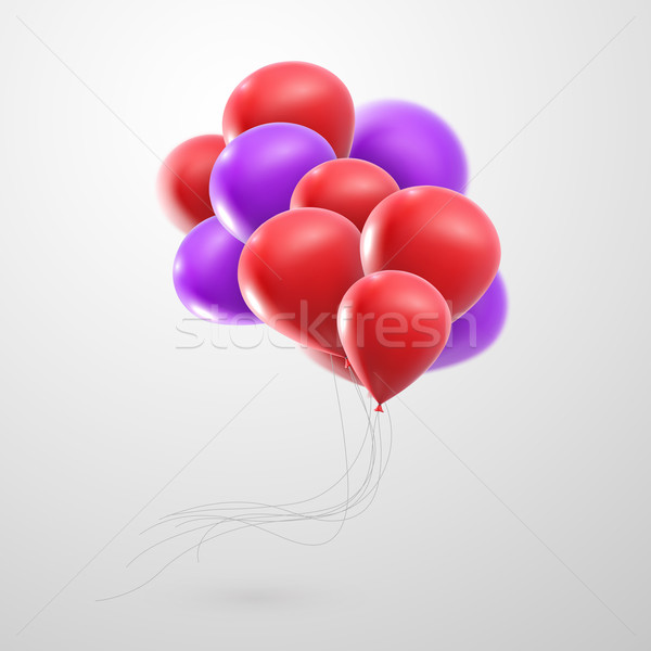 Ilustración vuelo realista globos vector Foto stock © maximmmmum