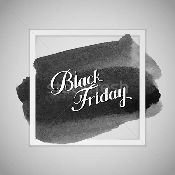 Black friday Verkauf Label Wasserfarbe Fleck Werbe- Stock foto © maximmmmum