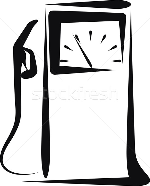 Tankstelle einfache Illustration grünen schwarz Macht Stock foto © maximmmmum