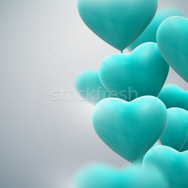 飛行 氣球 心 向量 節日 商業照片 © maximmmmum